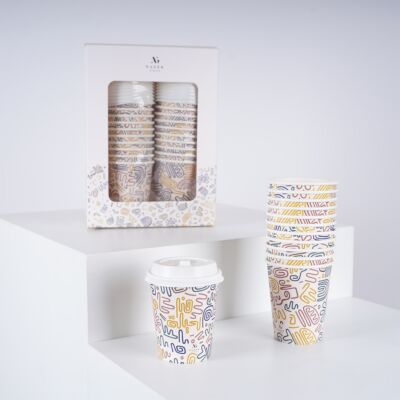 Doodle Art Paper Cups