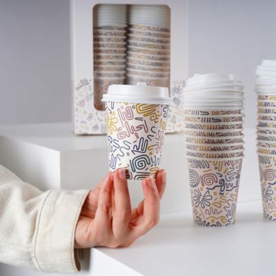 Doodle Art Paper Cups